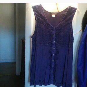 Size 1X purple Boho tank top